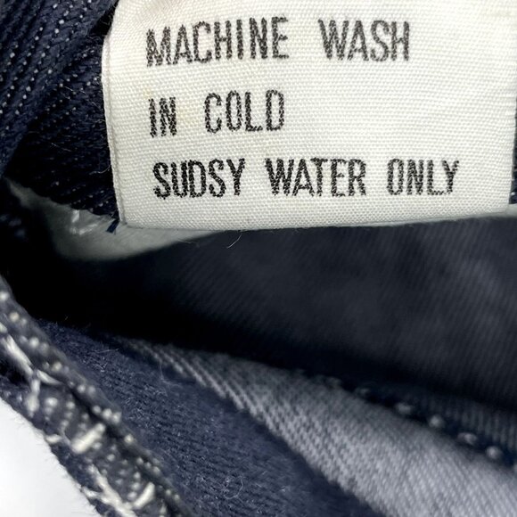 NWT Vintage 1970s Longstreet Dark Wash Denim Embroidered Jeans 12S / 23.5" - 24" - Picture 11 of 16